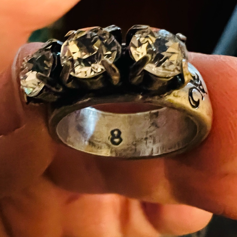French Kande 3 stone ring